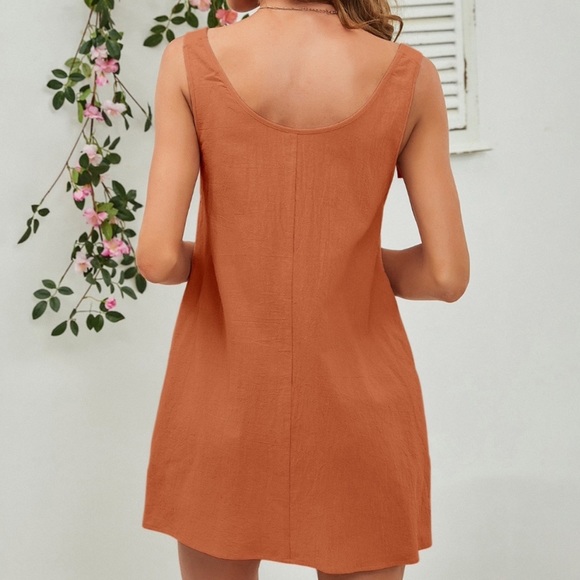 Boho button knot pocket cami dress - Picture 3 of 13